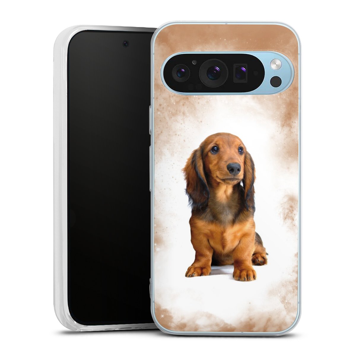 Google Pixel 9 Handy Silikon Hülle Case transparent Handyhülle Dog Pet Dachshund Silikon Case