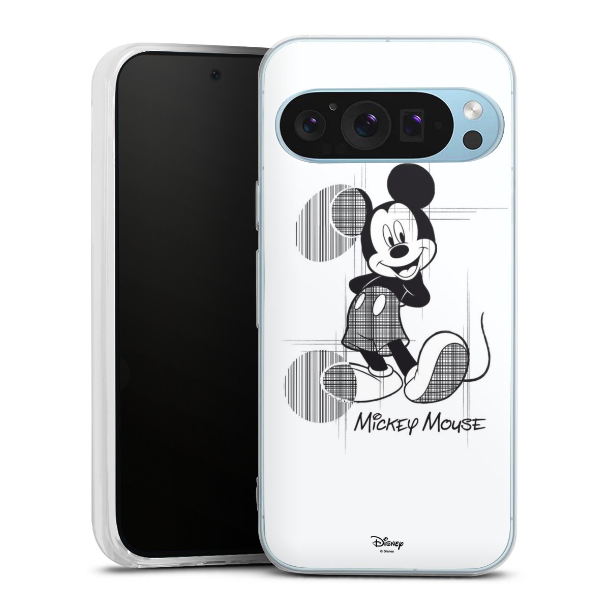 Google Pixel 9 Handy Silikon Hülle Case transparent Handyhülle Disney Official Licensed Product Mickey Mouse Silikon Case