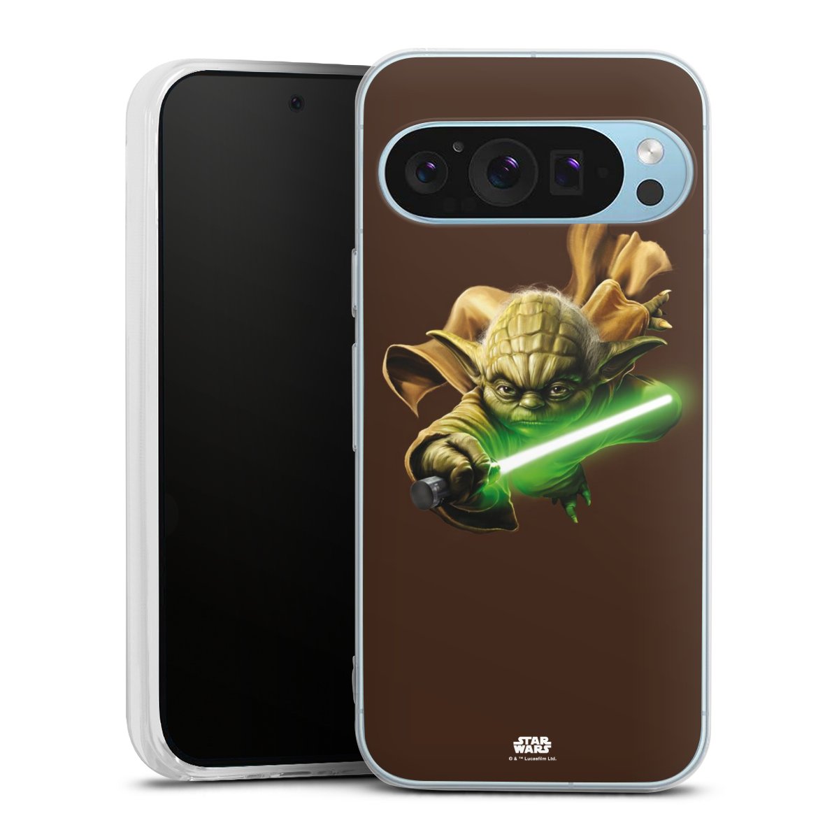 Google Pixel 9 Handy Silikon Hülle Case transparent Handyhülle Yoda Merchandise Star Wars Silikon Case