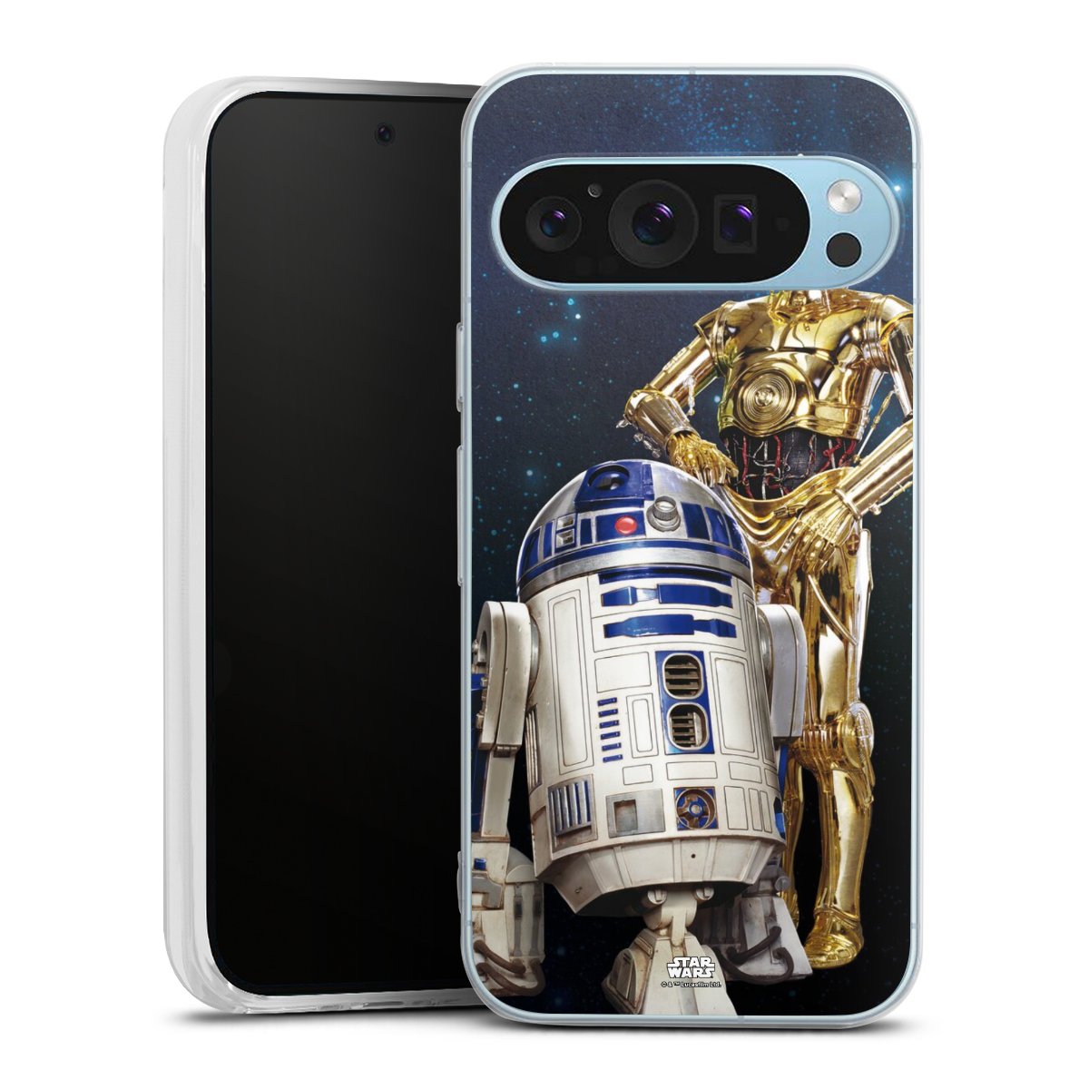 Google Pixel 9 Handy Silikon Hülle Case transparent Handyhülle Weltall Star Wars R2d2 Silikon Case