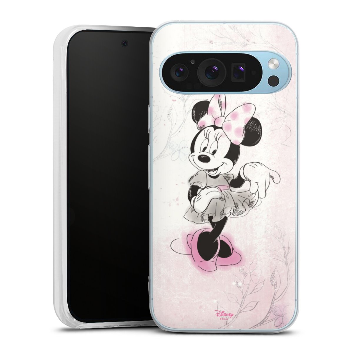 Google Pixel 9 Handy Silikon Hülle Case transparent Handyhülle Disney Minnie Mouse Vintage Silikon Case