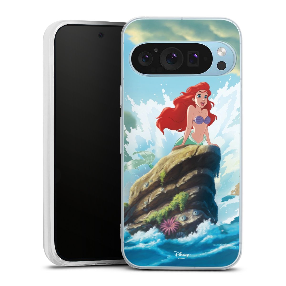 Google Pixel 9 Handy Silikon Hülle Case transparent Handyhülle Mermaid Arielle Die Meerjungfrau Official Licensed Product Silikon Case