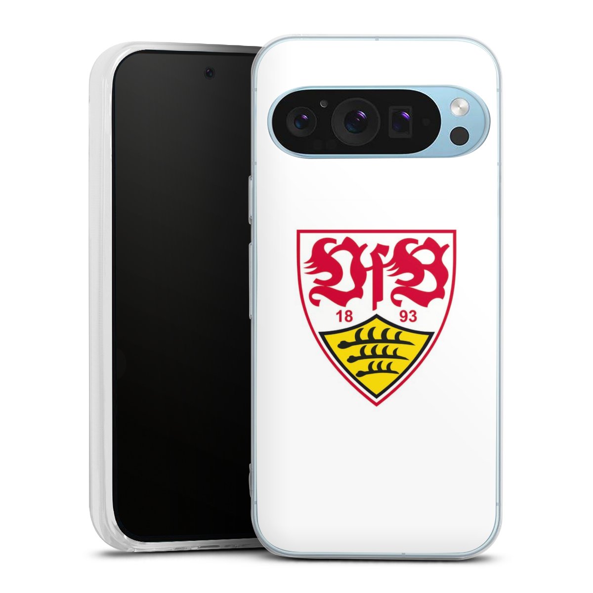 Google Pixel 9 Handy Silikon Hülle Case transparent Handyhülle Logo Official Licensed Product Vfb Stuttgart Silikon Case