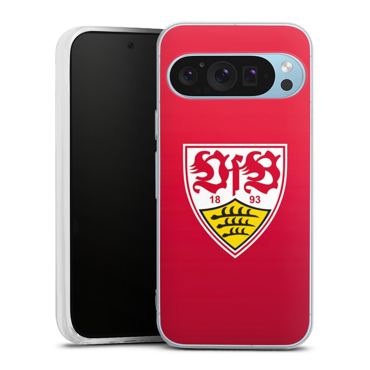 Google Pixel 9 Handy Silikon Hülle Case transparent Handyhülle Official Licensed Product Vfb Stuttgart Silikon Case