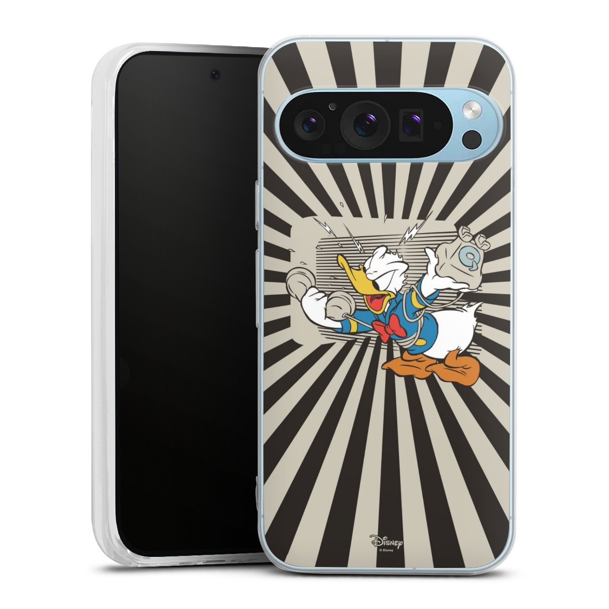 Google Pixel 9 Handy Silikon Hülle Case transparent Handyhülle Donald Duck Disney Official Licensed Product Silikon Case