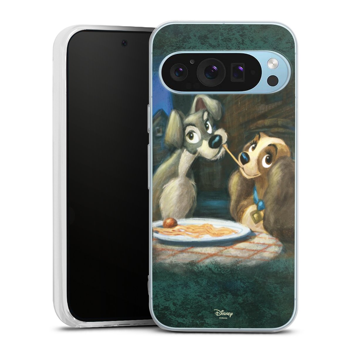 Google Pixel 9 Handy Silikon Hülle Case transparent Handyhülle Lady And The Tramp Official Licensed Product Disney Silikon Case