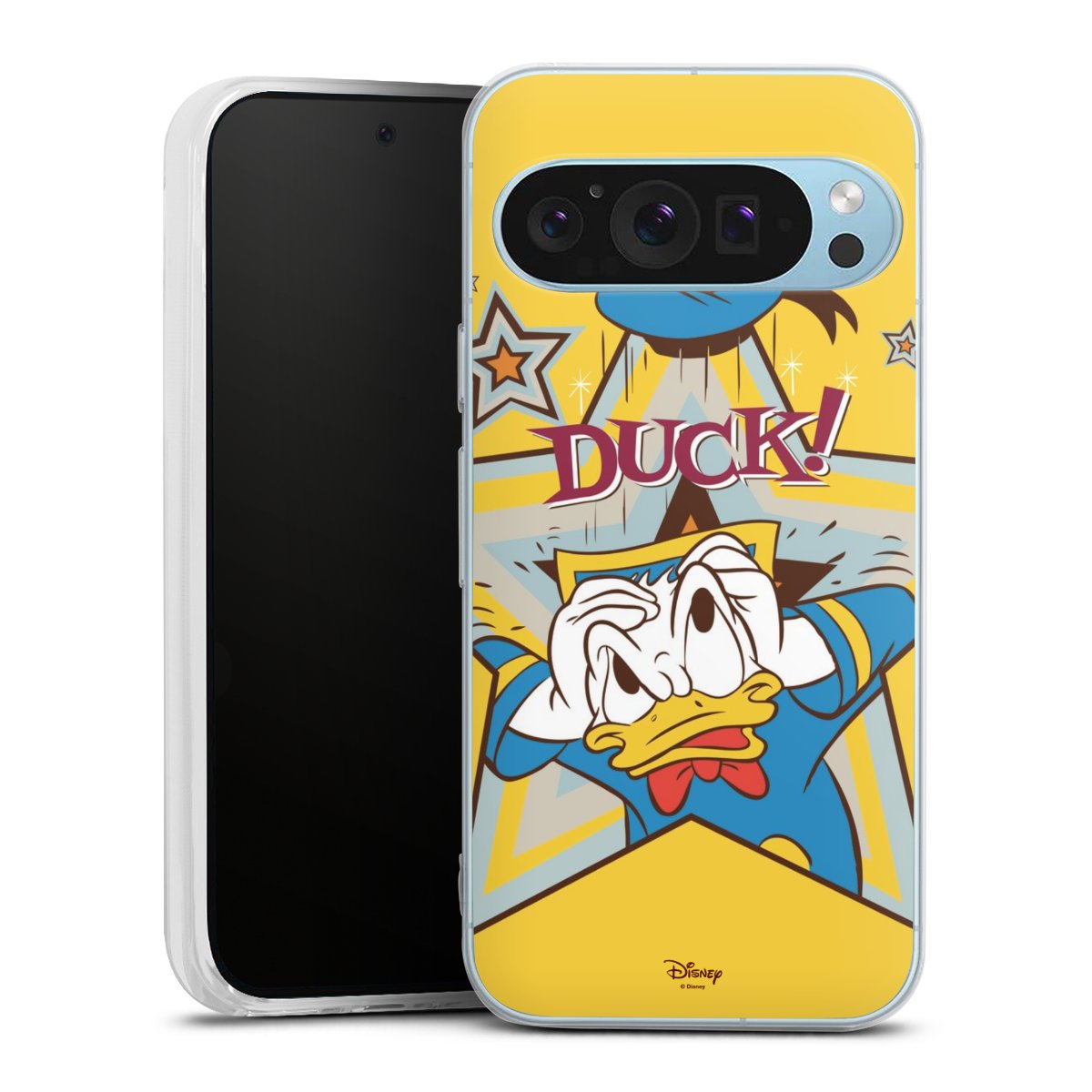 Google Pixel 9 Handy Silikon Hülle Case transparent Handyhülle Official Licensed Product Donald Duck Disney Silikon Case