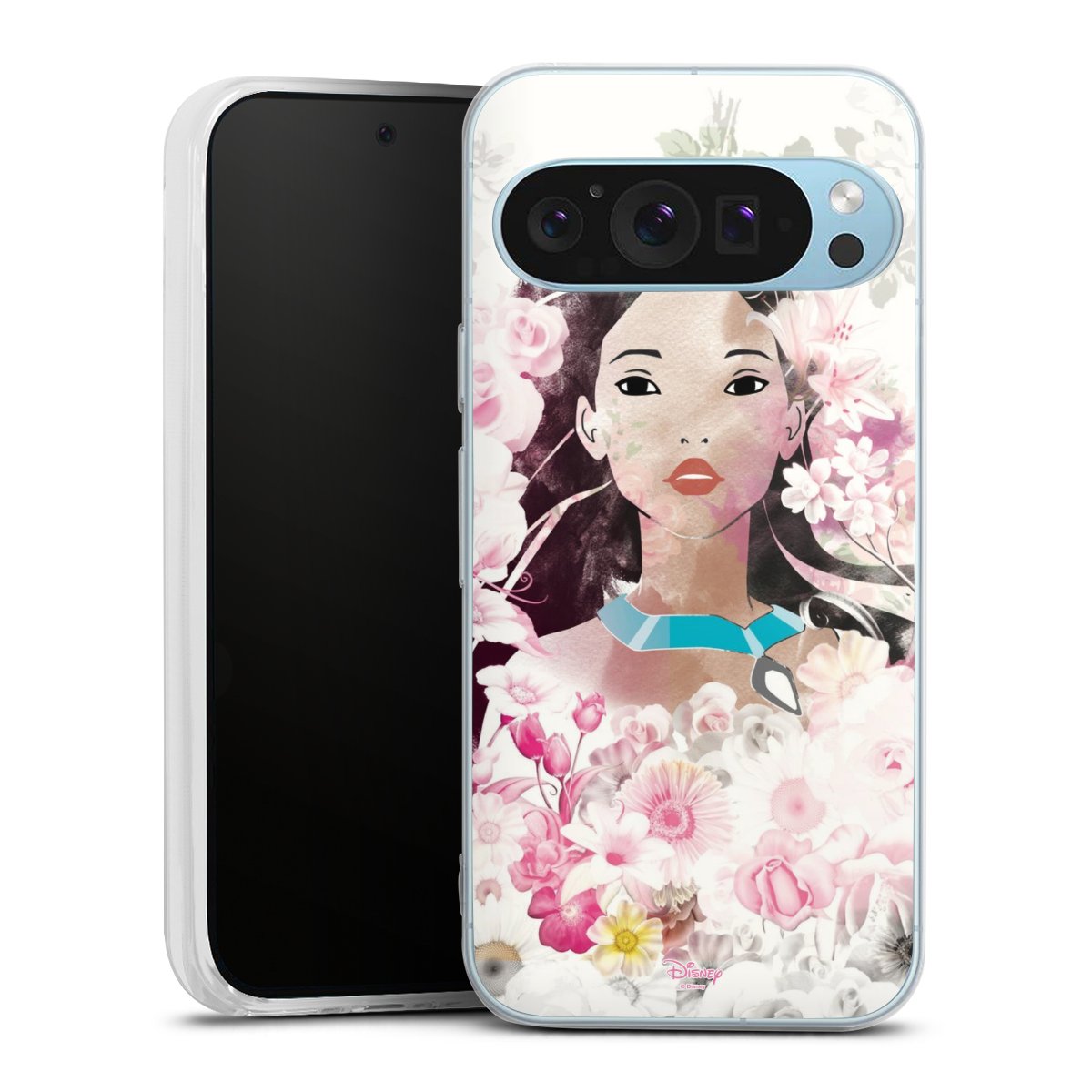 Google Pixel 9 Handy Silikon Hülle Case transparent Handyhülle Pocahontas Official Licensed Product Disney Silikon Case