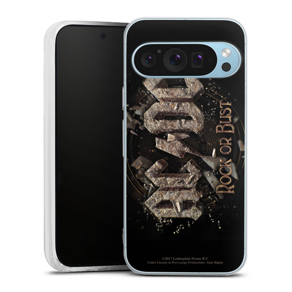 Google Pixel 9 Handy Silikon Hülle Case transparent Handyhülle Acdc Official Licensed Product Rock Or Bust Silikon Case