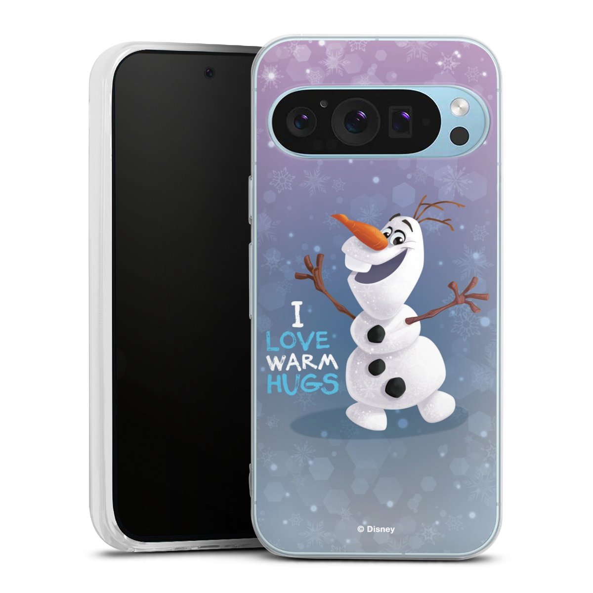 Google Pixel 9 Handy Silikon Hülle Case transparent Handyhülle Frozen Frozen Olaf Official Licensed Product Silikon Case