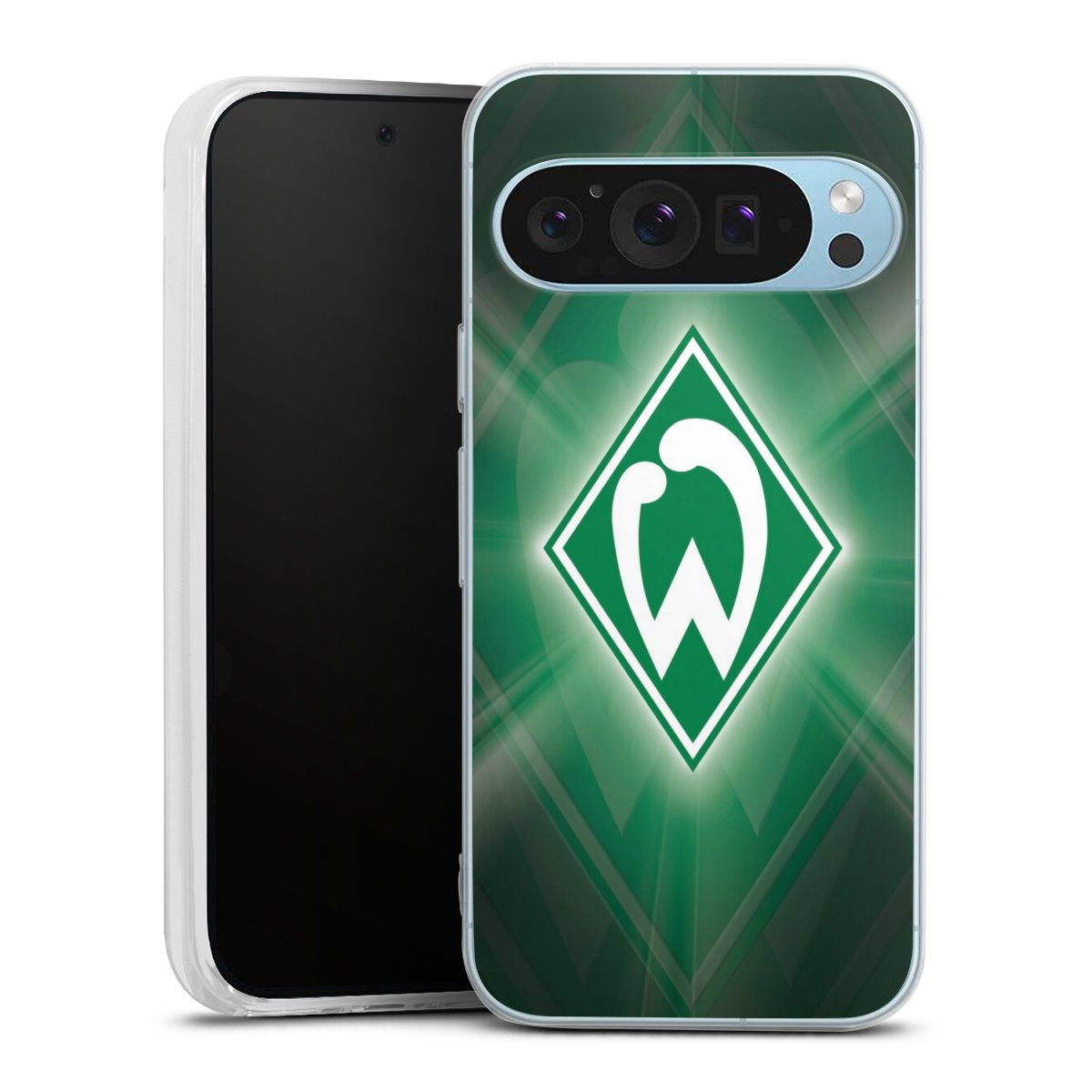 Google Pixel 9 Handy Silikon Hülle Case transparent Handyhülle Sv Werder Bremen Official Licensed Product Coat Of Arms Silikon Case