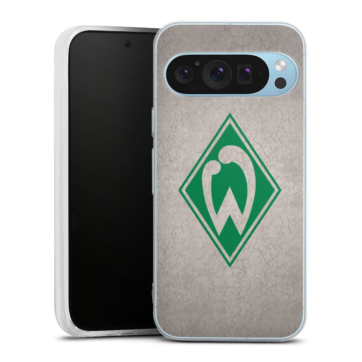 Google Pixel 9 Handy Silikon Hülle Case transparent Handyhülle Sv Werder Bremen Concrete Official Licensed Product Silikon Case