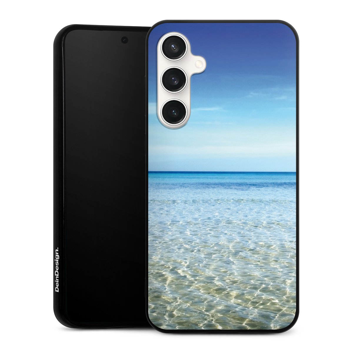 Galaxy S23 FE Handy Silikon Hülle Case schwarz Handyhülle Urlaub Sky Ocean