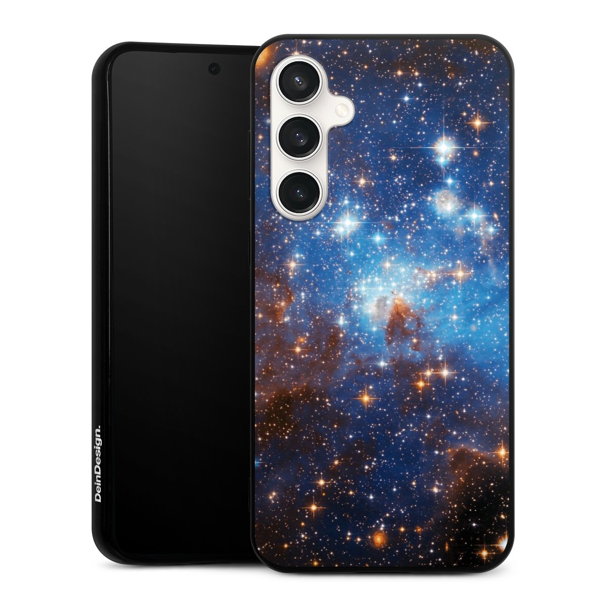 Galaxy S23 FE Handy Silikon Hülle Case schwarz Handyhülle Star Weltall Galaxy