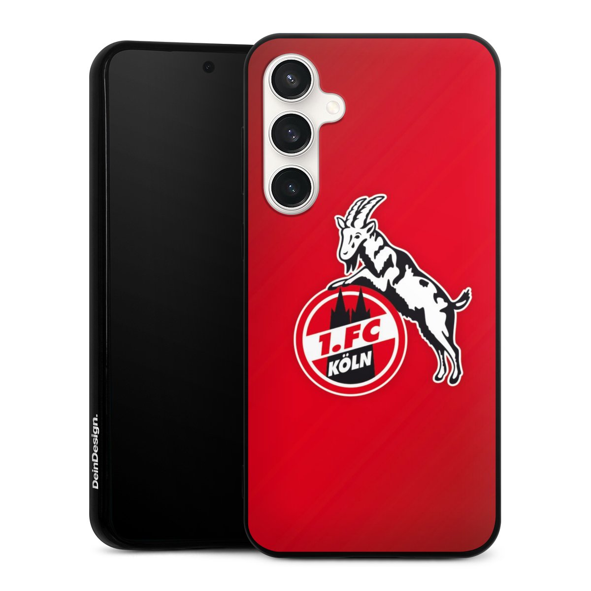 Galaxy S23 FE Handy Silikon Hülle Case schwarz Handyhülle Official Licensed Product Effzeh 1. Fc Köln