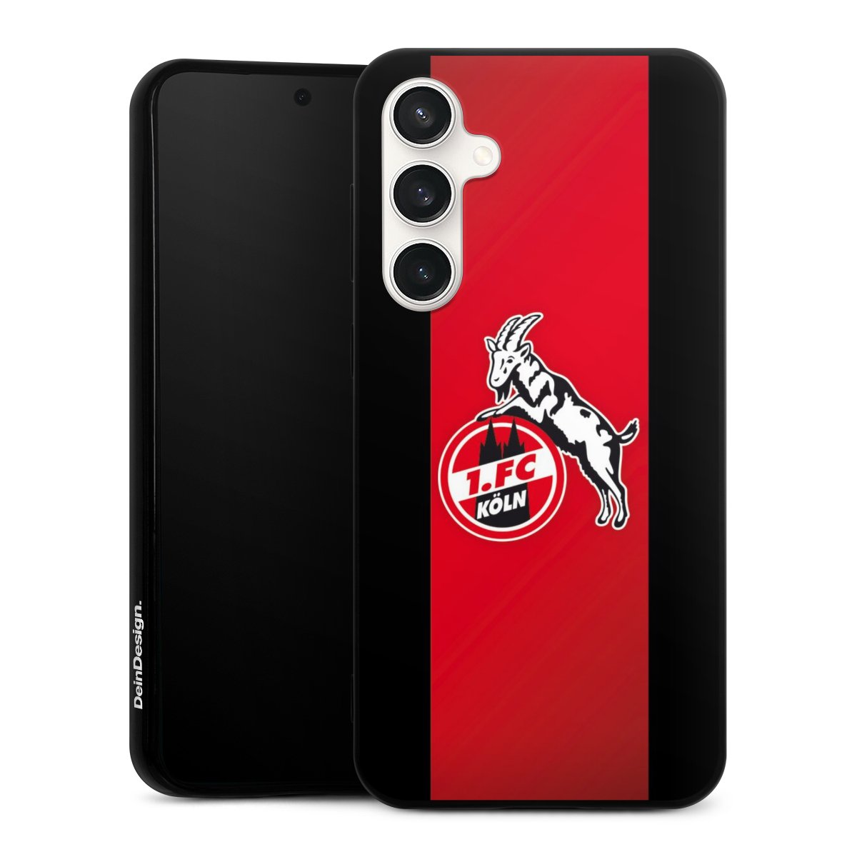 Galaxy S23 FE Handy Silikon Hülle Case schwarz Handyhülle Official Licensed Product Billy Goat Hennes 1. Fc Köln