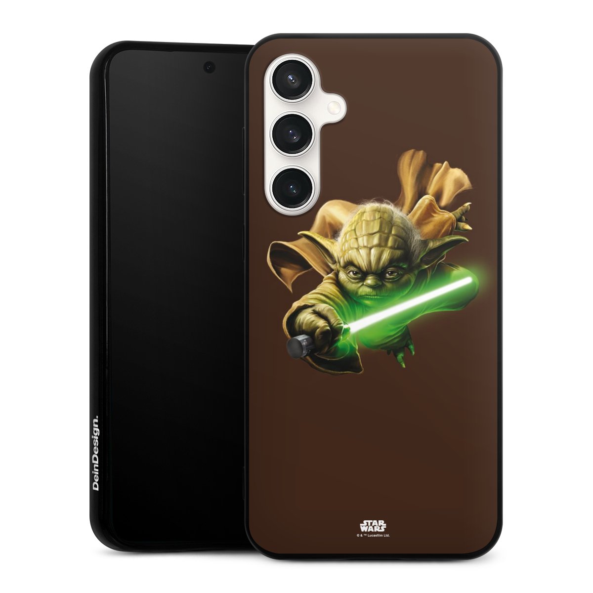 Galaxy S23 FE Handy Silikon Hülle Case schwarz Handyhülle Yoda Merchandise Star Wars