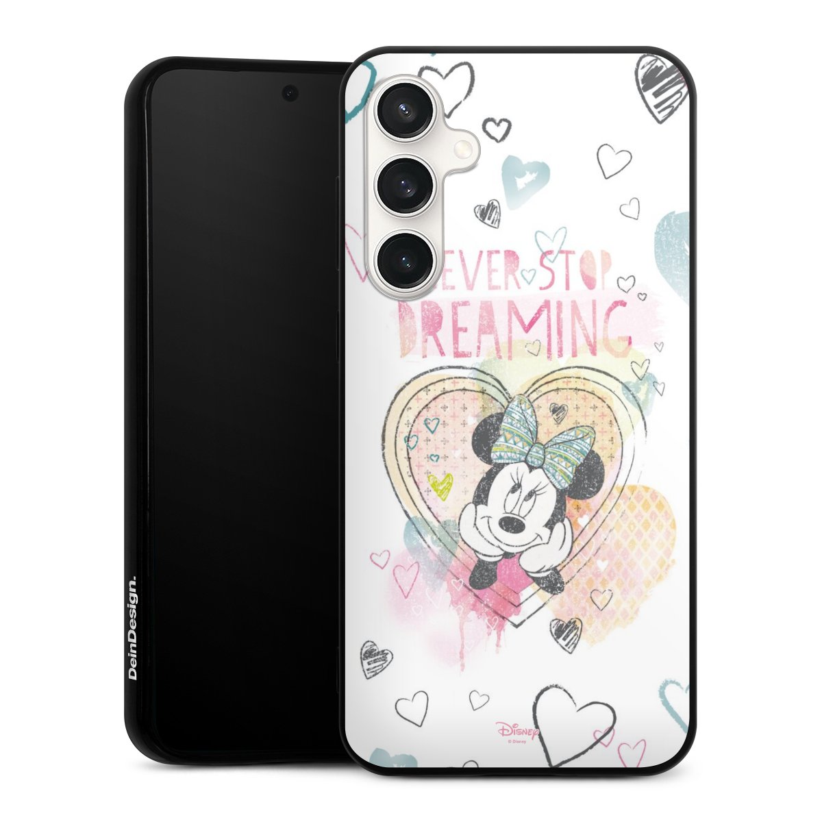 Galaxy S23 FE Handy Silikon Hülle Case schwarz Handyhülle Disney Official Licensed Product Minnie Mouse