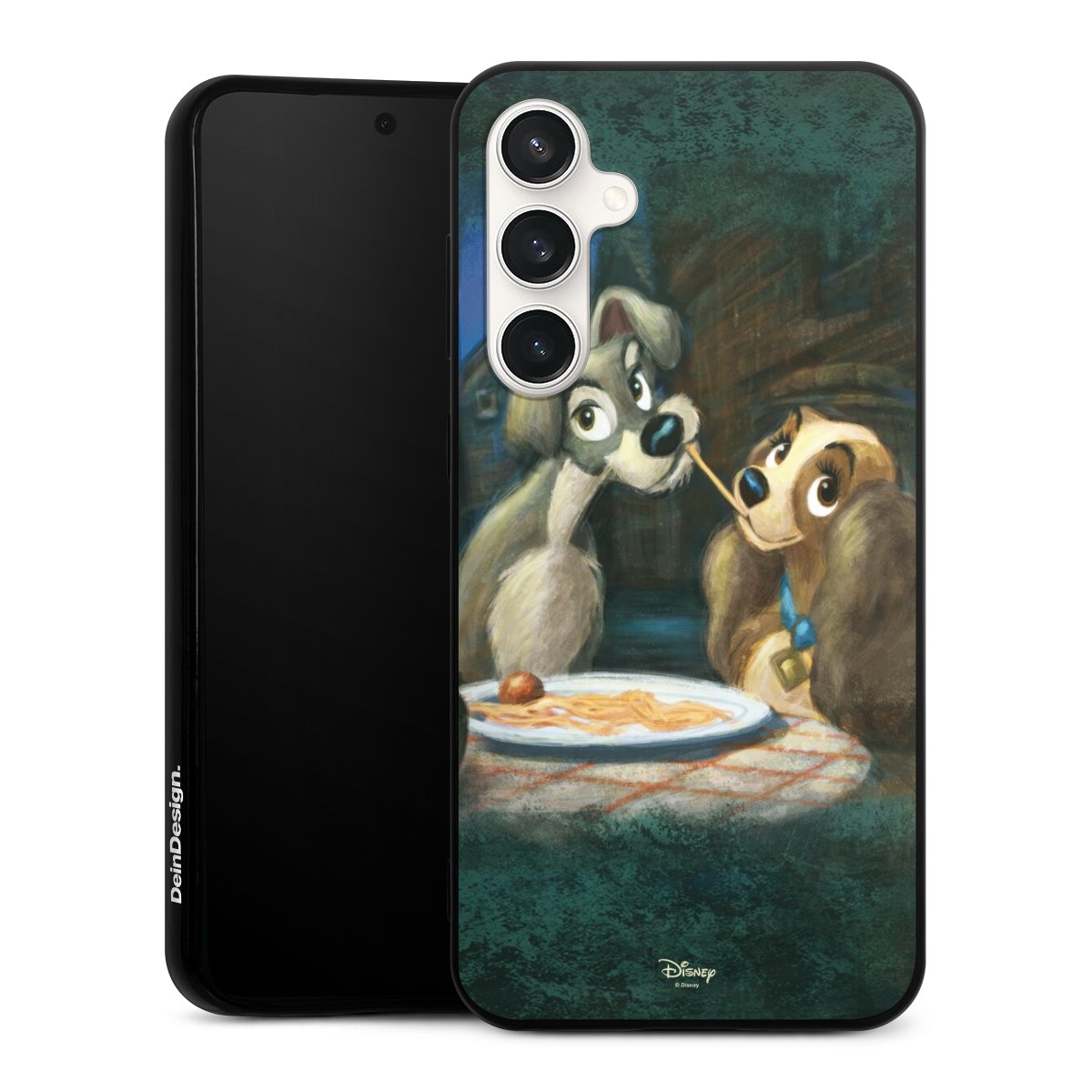 Galaxy S23 FE Handy Silikon Hülle Case schwarz Handyhülle Lady And The Tramp Official Licensed Product Disney