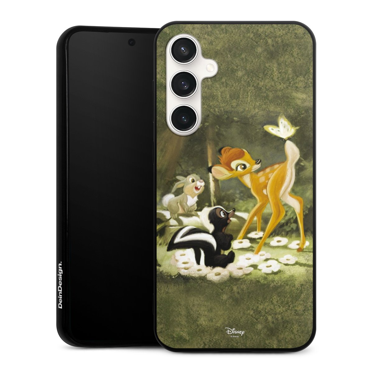 Galaxy S23 FE Handy Silikon Hülle Case schwarz Handyhülle Disney Official Licensed Product Bambi