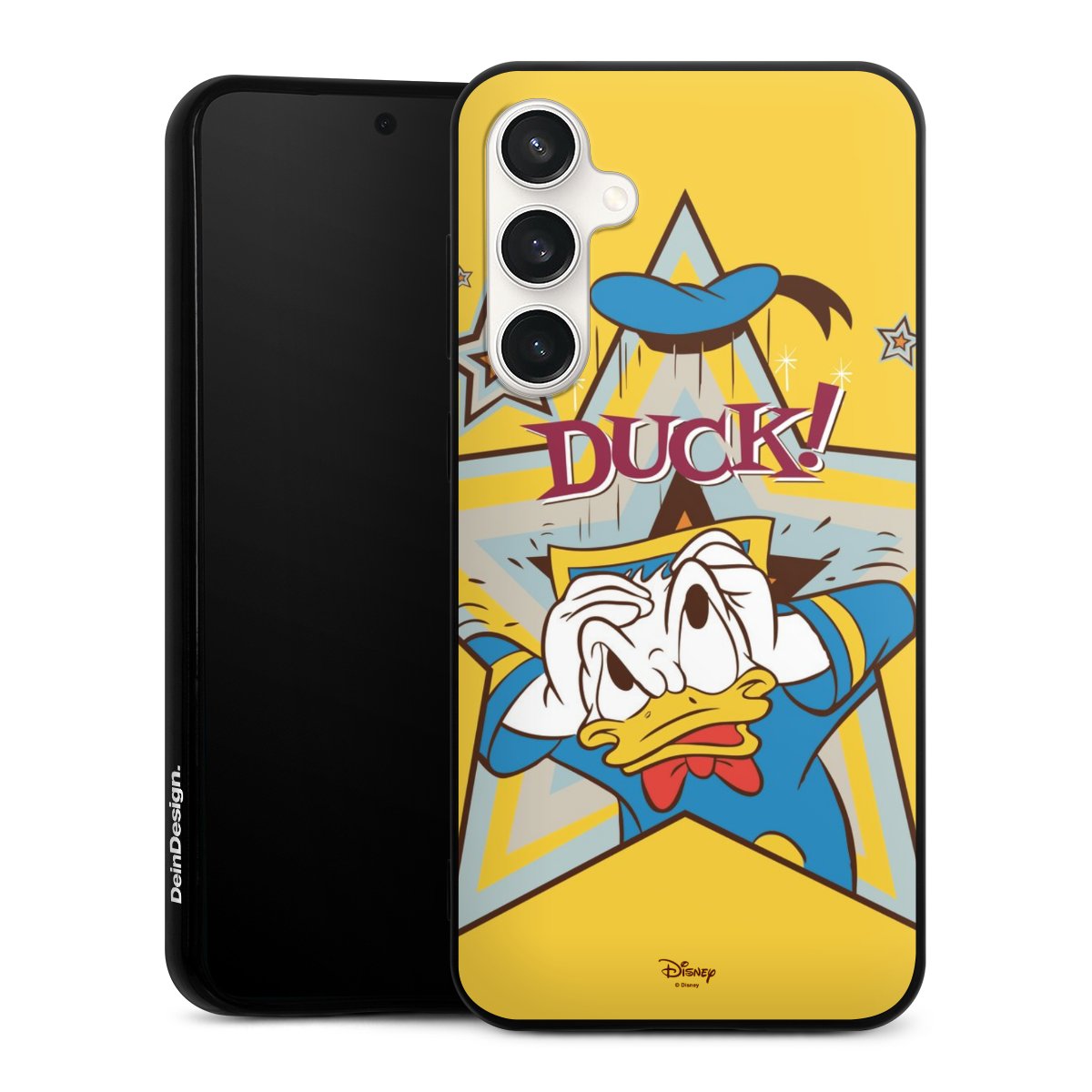 Galaxy S23 FE Handy Silikon Hülle Case schwarz Handyhülle Official Licensed Product Donald Duck Disney