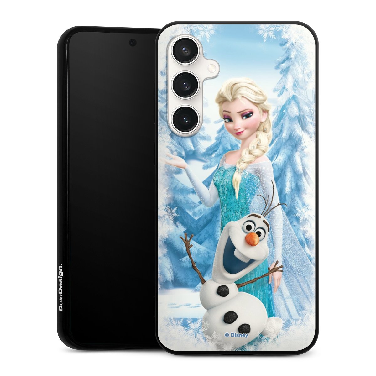 Galaxy S23 FE Handy Silikon Hülle Case schwarz Handyhülle Official Licensed Product Frozen Elsa Disney