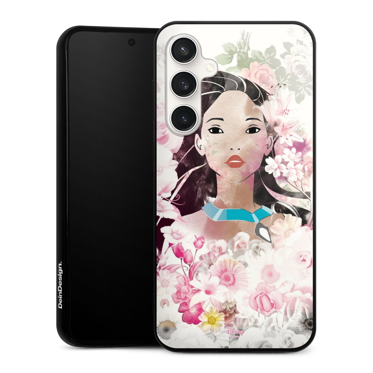 Galaxy S23 FE Handy Silikon Hülle Case schwarz Handyhülle Pocahontas Official Licensed Product Disney