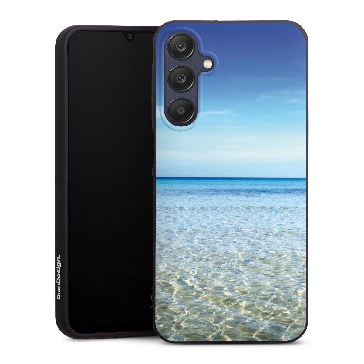 Galaxy A25 5G Handy Premium Silikon Hülle Handyhülle schwarz Case Urlaub Sky Ocean Silikon Premium Case