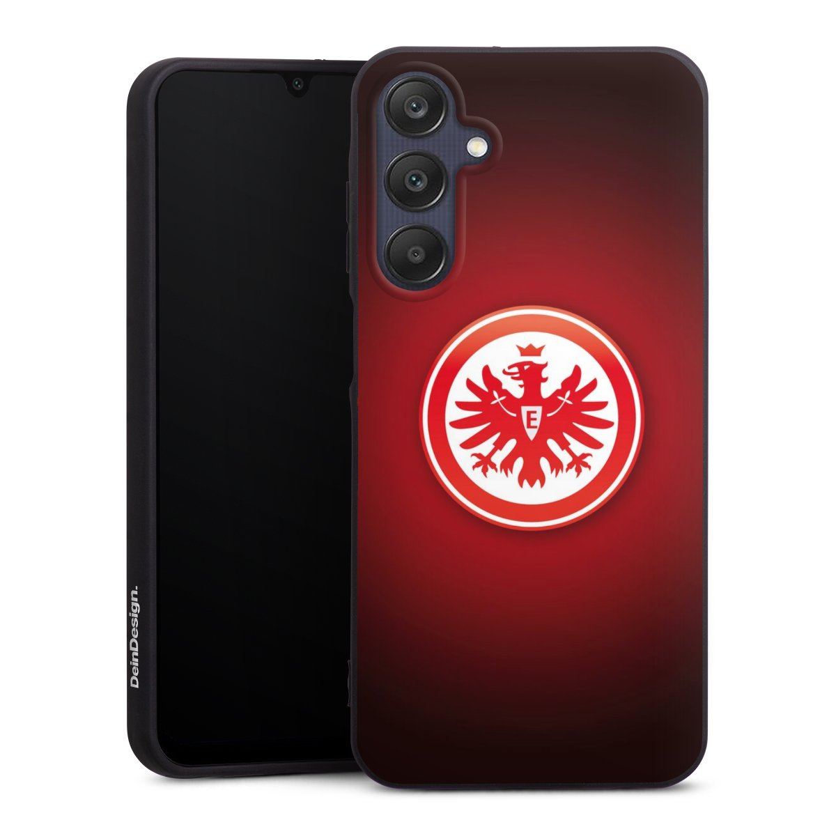 Galaxy A25 5G Handy Premium Silikon Hülle Handyhülle schwarz Case Eintracht Frankfurt Official Licensed Product Coat Of Arms Silikon Premium Case