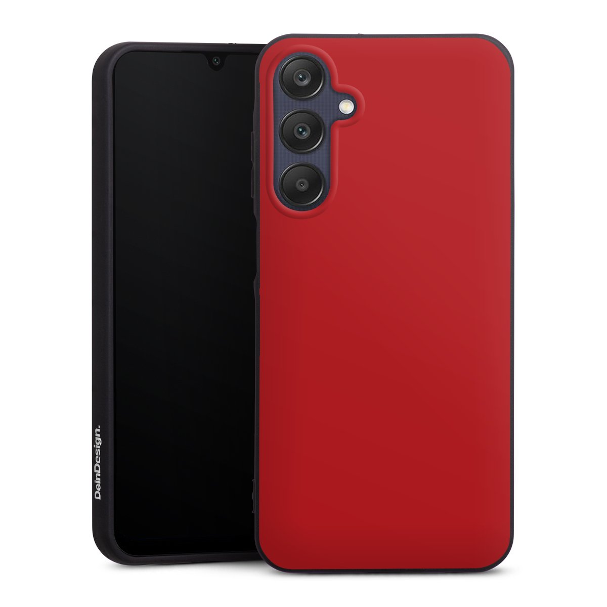 Galaxy A25 5G Handy Premium Silikon Hülle Handyhülle schwarz Case Colour Unicoloured Red Silikon Premium Case