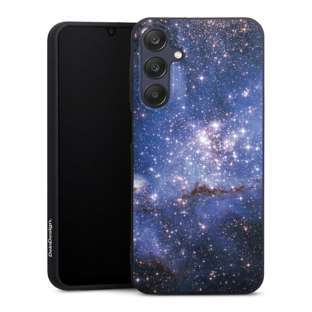 Galaxy A25 5G Handy Premium Silikon Hülle Handyhülle schwarz Case Weltall Galaxy Weltraum Silikon Premium Case