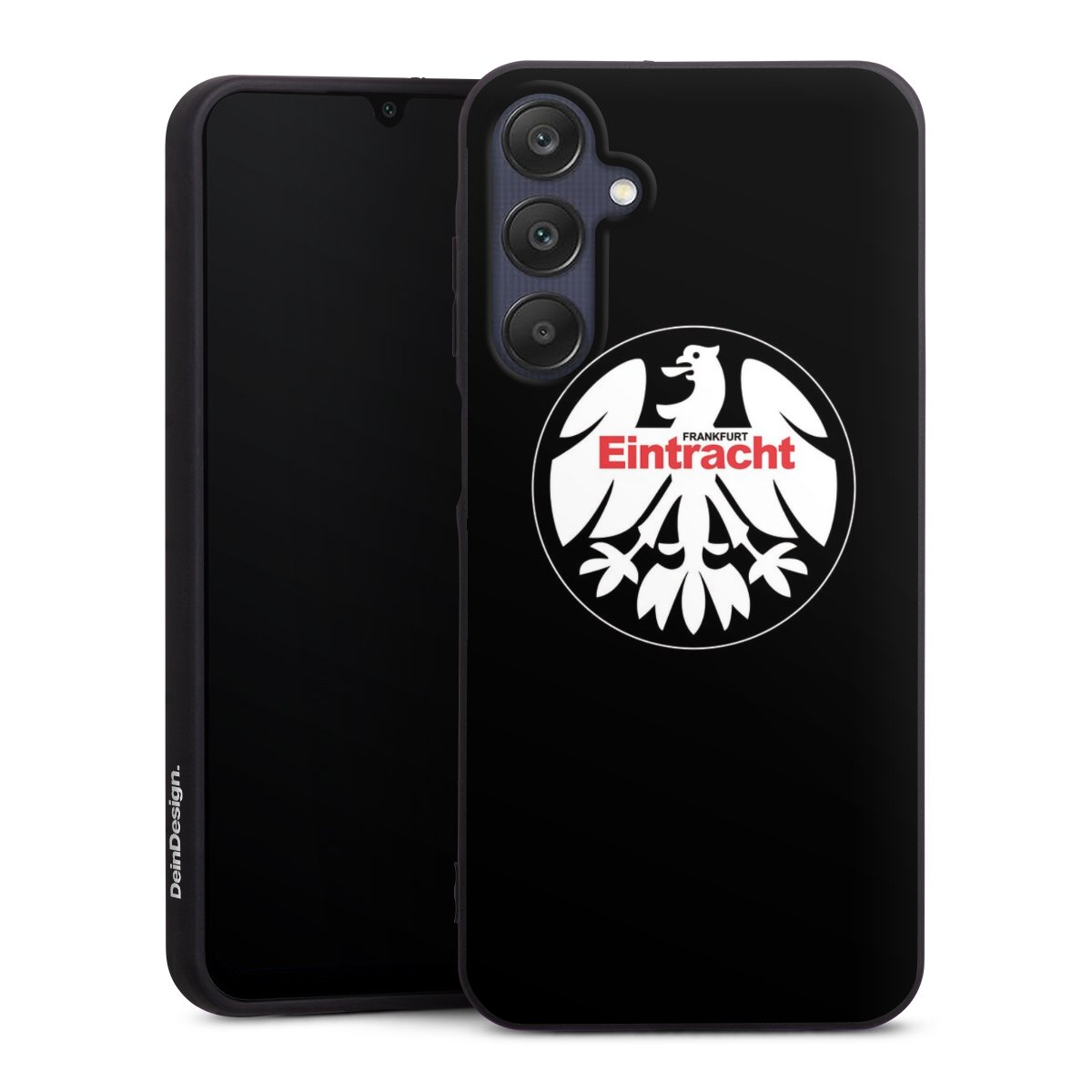 Galaxy A25 5G Handy Premium Silikon Hülle Handyhülle schwarz Case Official Licensed Product Eintracht Frankfurt Sge Silikon Premium Case