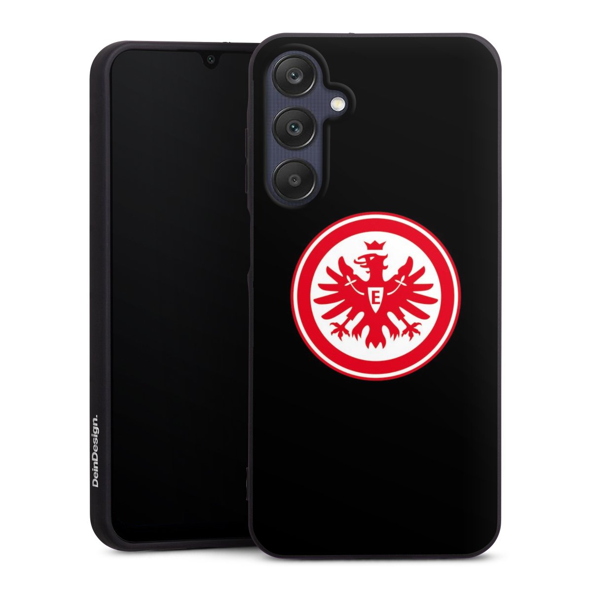 Galaxy A25 5G Handy Premium Silikon Hülle Handyhülle schwarz Case Eintracht Frankfurt Sge Eagle Silikon Premium Case