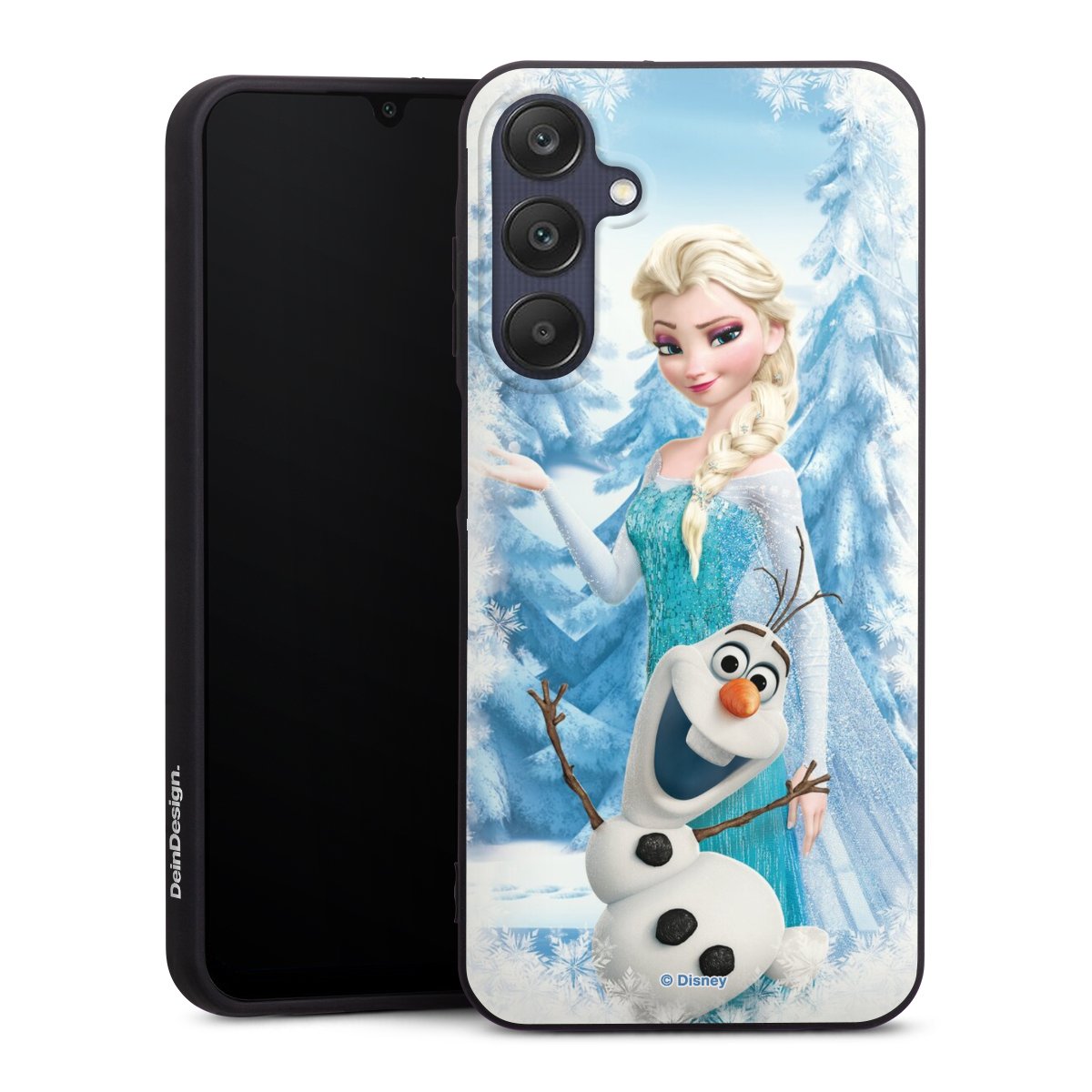 Galaxy A25 5G Handy Premium Silikon Hülle Handyhülle schwarz Case Official Licensed Product Frozen Elsa Disney Silikon Premium Case