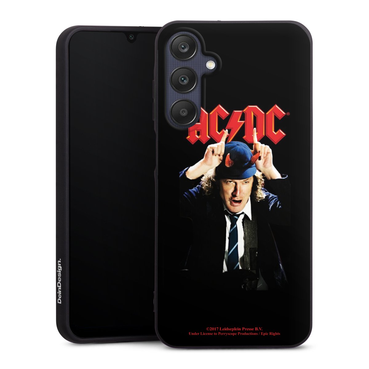 Galaxy A25 5G Handy Premium Silikon Hülle Handyhülle schwarz Case Merchandise Acdc Riverplate Silikon Premium Case