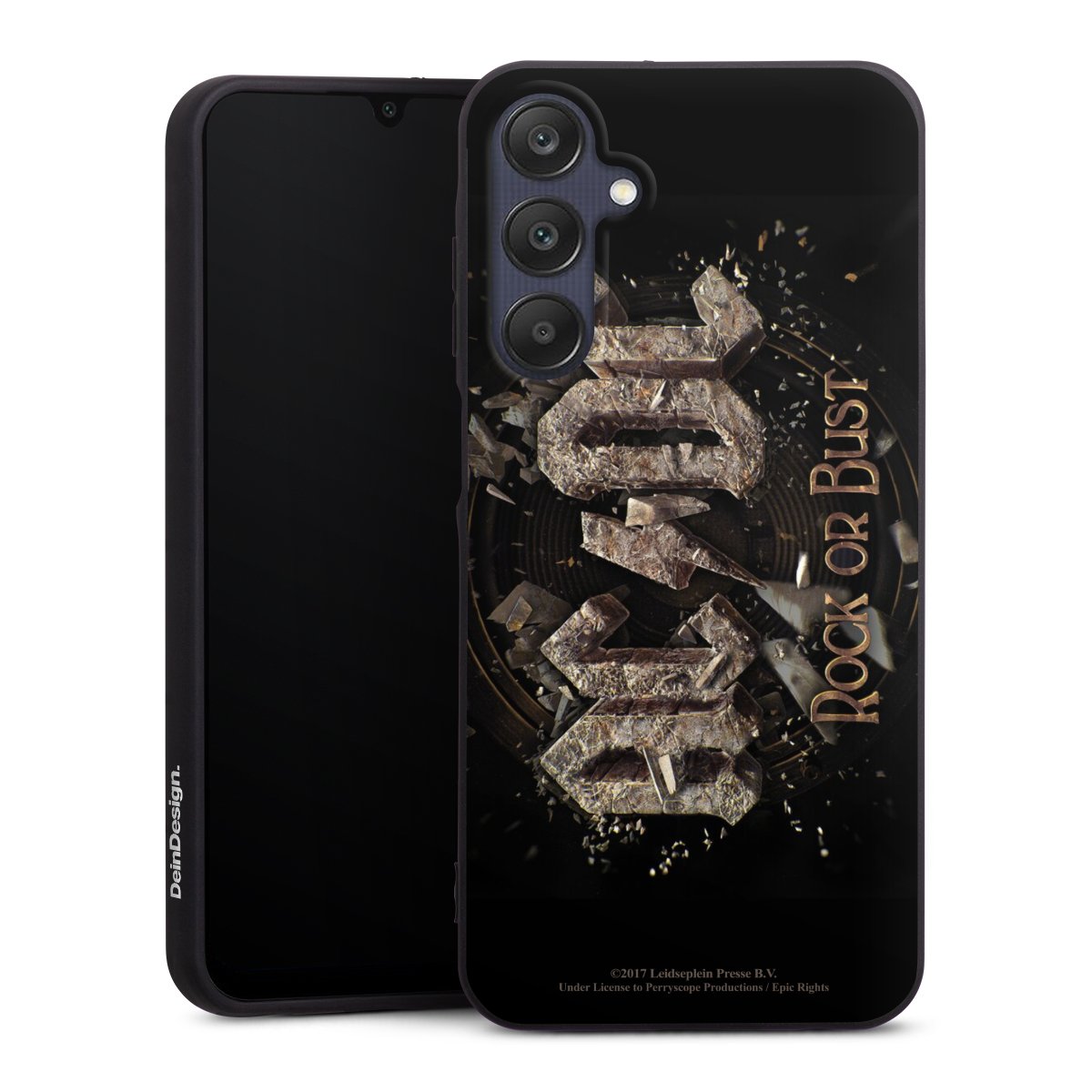 Galaxy A25 5G Handy Premium Silikon Hülle Handyhülle schwarz Case Acdc Official Licensed Product Rock Or Bust Silikon Premium Case