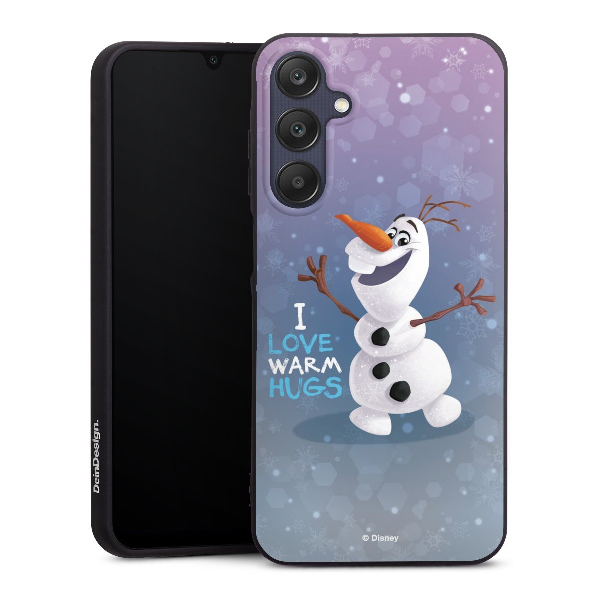 Galaxy A25 5G Handy Premium Silikon Hülle Handyhülle schwarz Case Frozen Frozen Olaf Official Licensed Product Silikon Premium Case