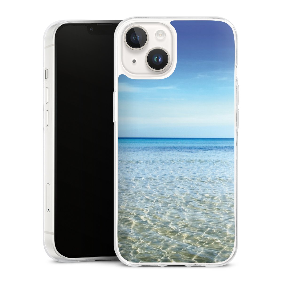 iPhone 14 Handy Silikon Hülle Case transparent Handyhülle Urlaub Sky Ocean Silikon Case