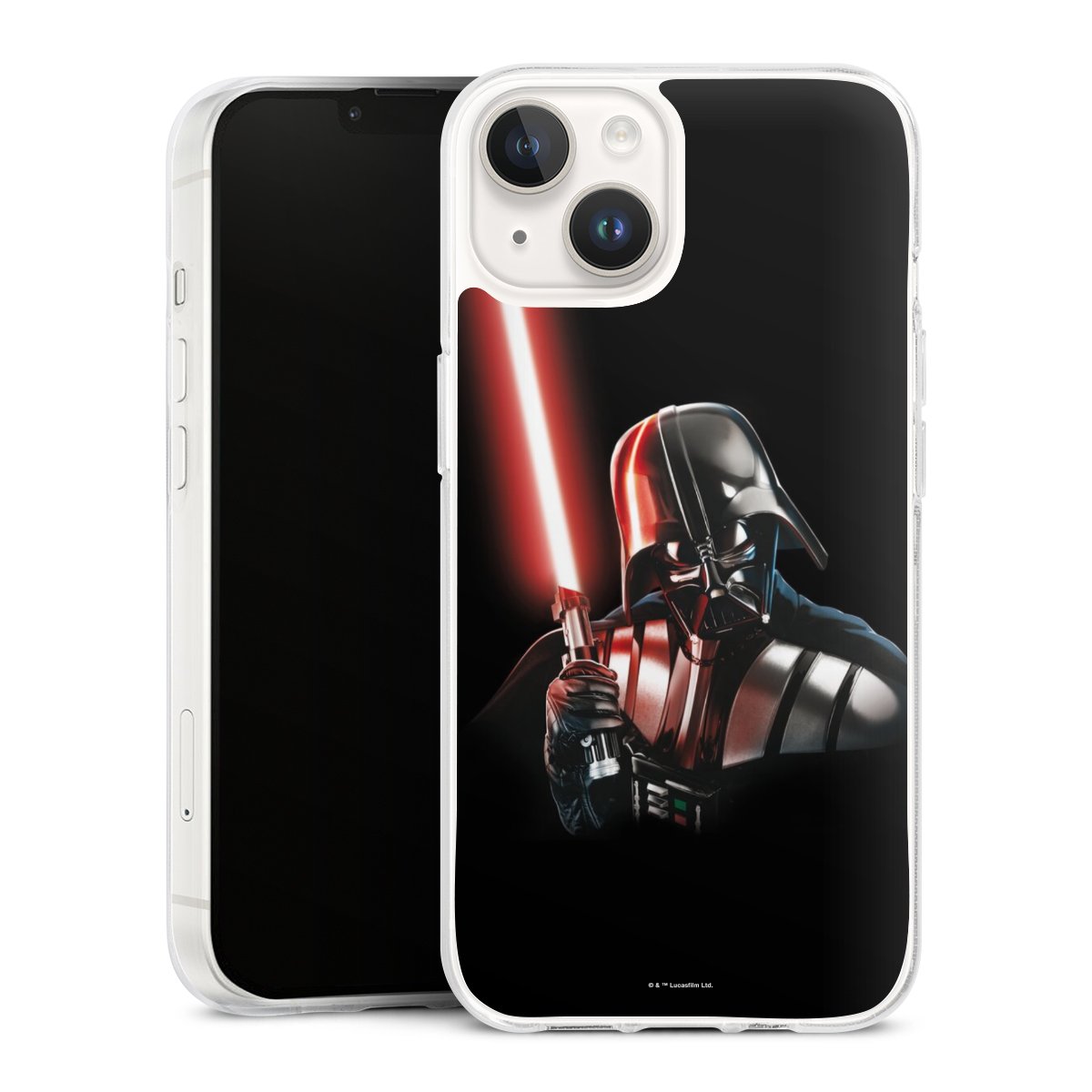 iPhone 14 Handy Silikon Hülle Case transparent Handyhülle Star Wars Merchandise Darth Vader Silikon Case