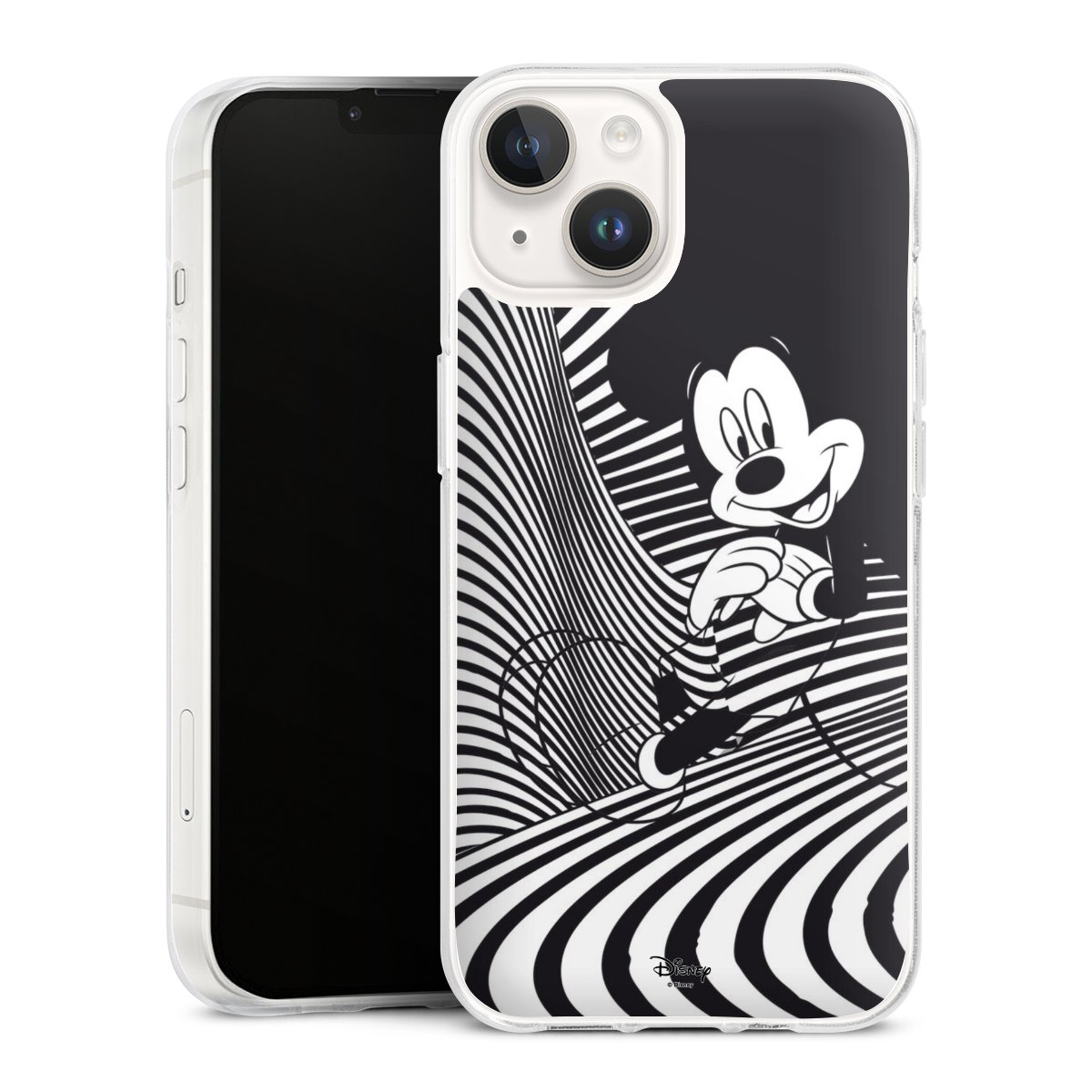 iPhone 14 Handy Silikon Hülle Case transparent Handyhülle Disney Official Licensed Product Mickey Mouse Silikon Case