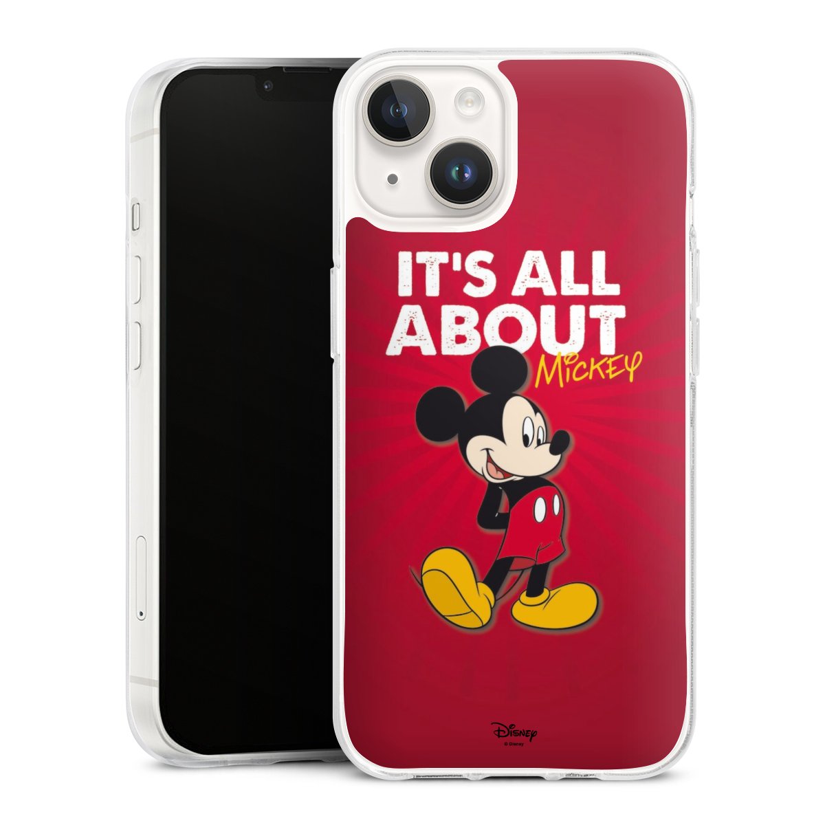 iPhone 14 Handy Silikon Hülle Case transparent Handyhülle Mouse Disney Official Licensed Product Silikon Case