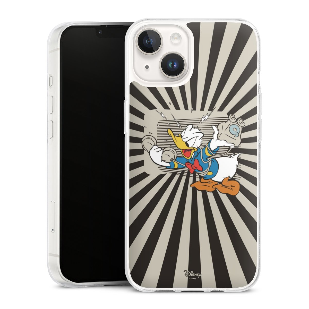 iPhone 14 Handy Silikon Hülle Case transparent Handyhülle Donald Duck Disney Official Licensed Product Silikon Case