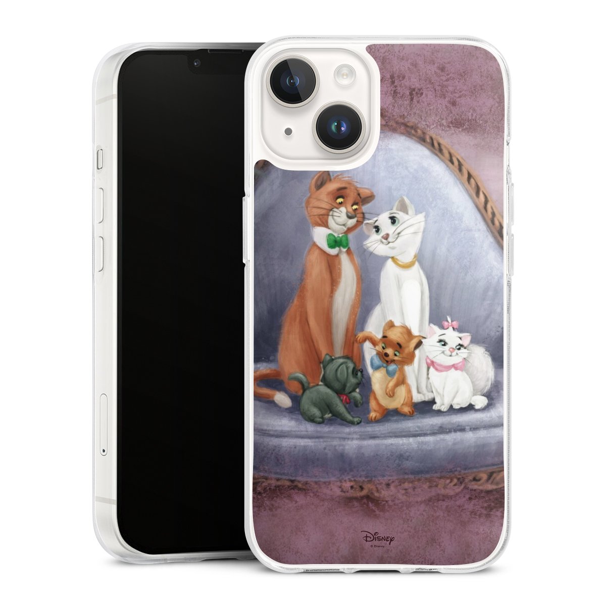 iPhone 14 Handy Silikon Hülle Case transparent Handyhülle Official Licensed Product Disney Aristocats Silikon Case