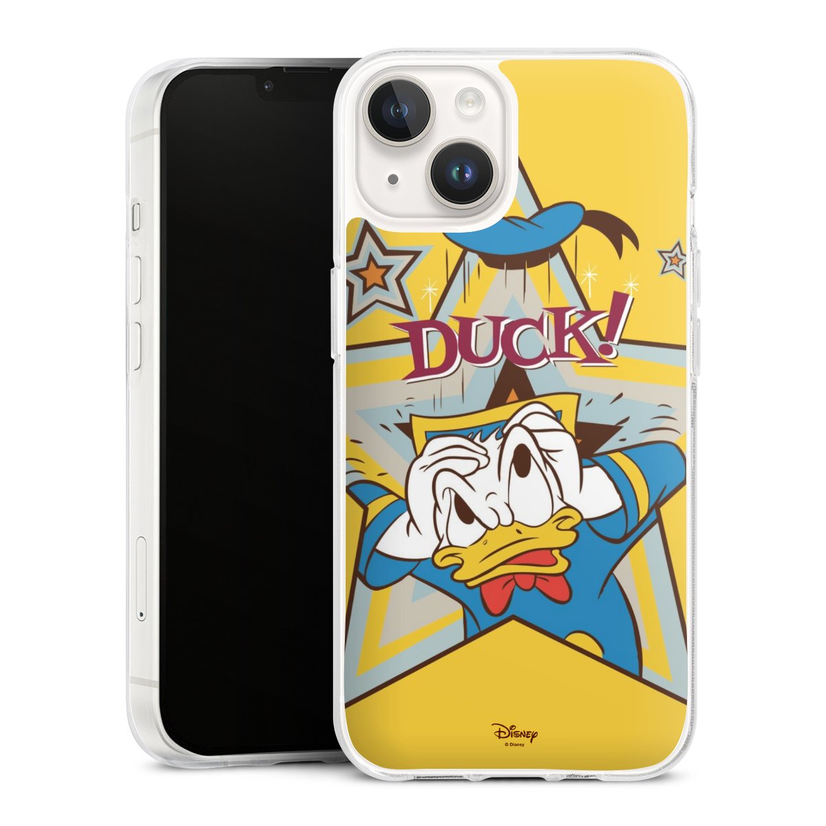 iPhone 14 Handy Silikon Hülle Case transparent Handyhülle Official Licensed Product Donald Duck Disney Silikon Case