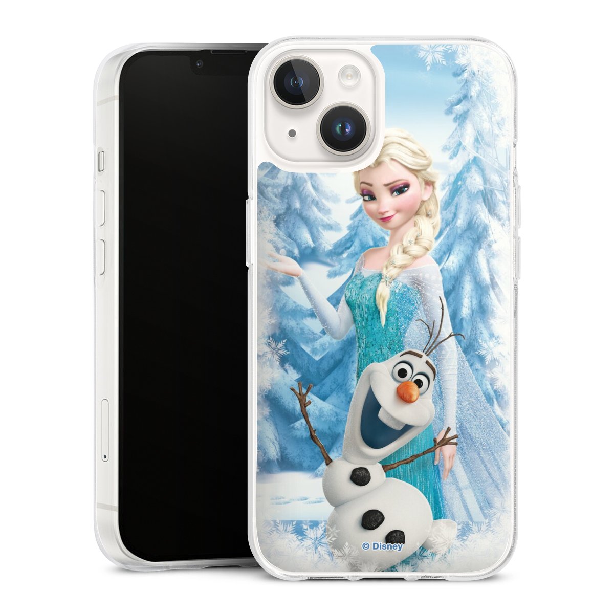 iPhone 14 Handy Silikon Hülle Case transparent Handyhülle Official Licensed Product Frozen Elsa Disney Silikon Case