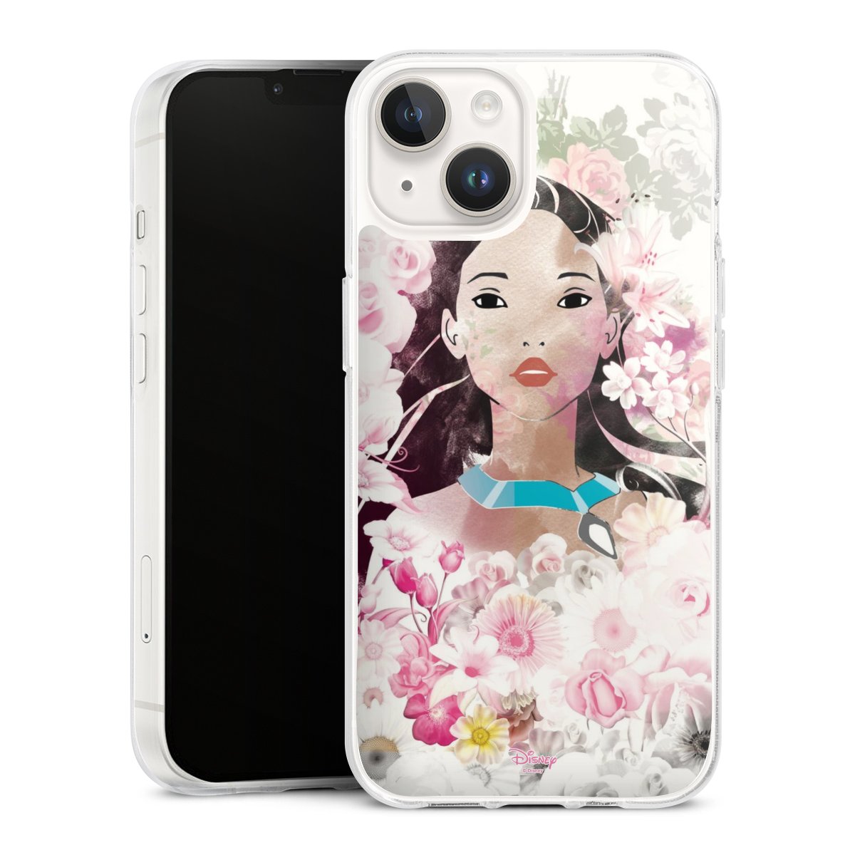 iPhone 14 Handy Silikon Hülle Case transparent Handyhülle Pocahontas Official Licensed Product Disney Silikon Case