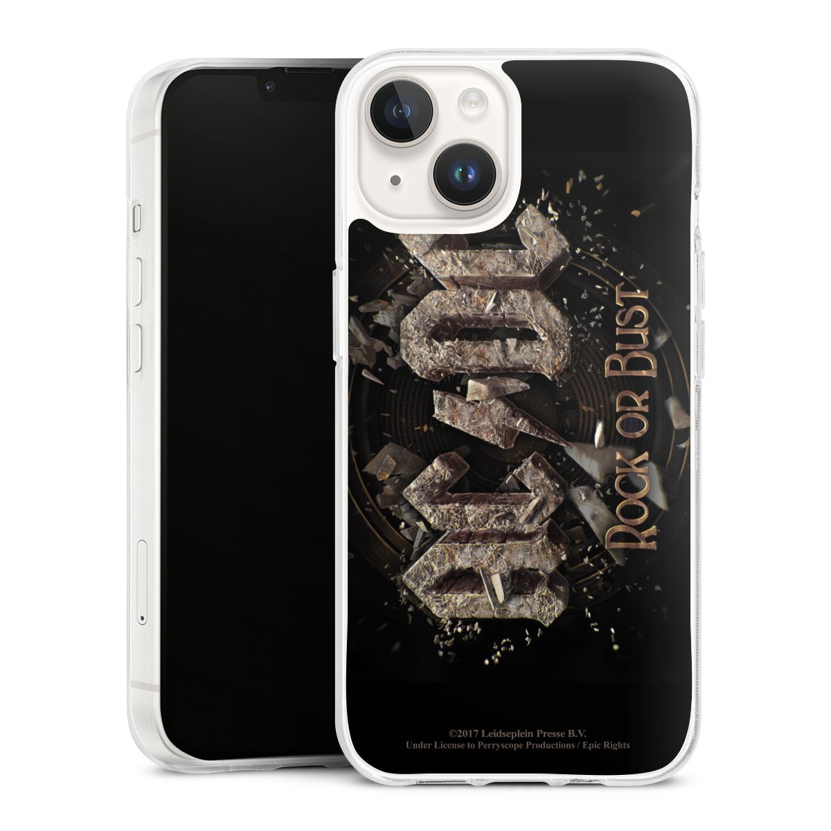 iPhone 14 Handy Silikon Hülle Case transparent Handyhülle Acdc Official Licensed Product Rock Or Bust Silikon Case