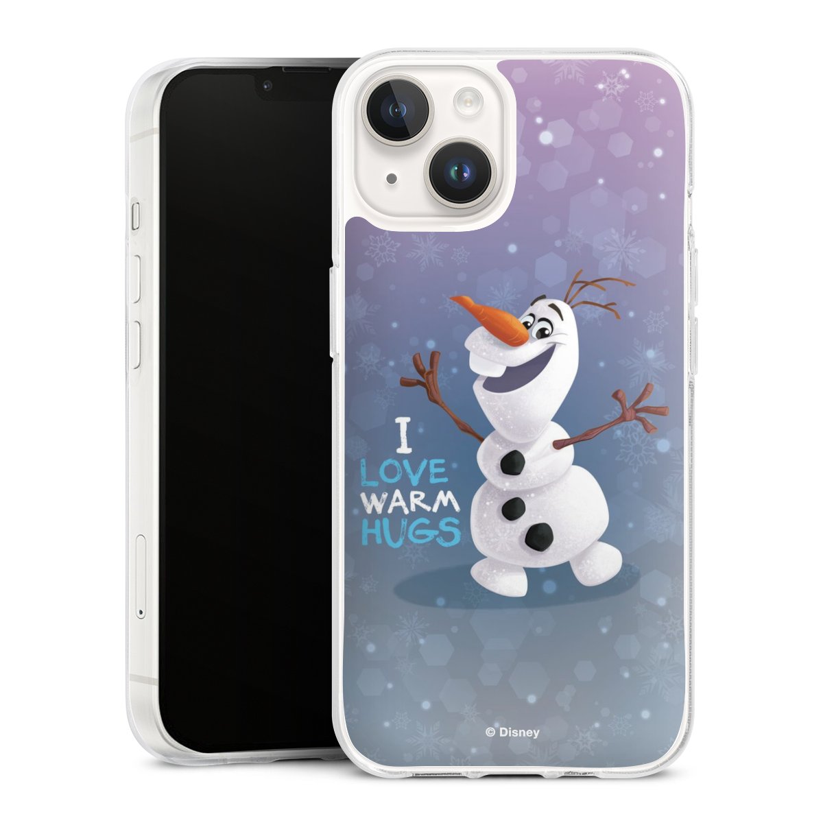 iPhone 14 Handy Silikon Hülle Case transparent Handyhülle Frozen Frozen Olaf Official Licensed Product Silikon Case