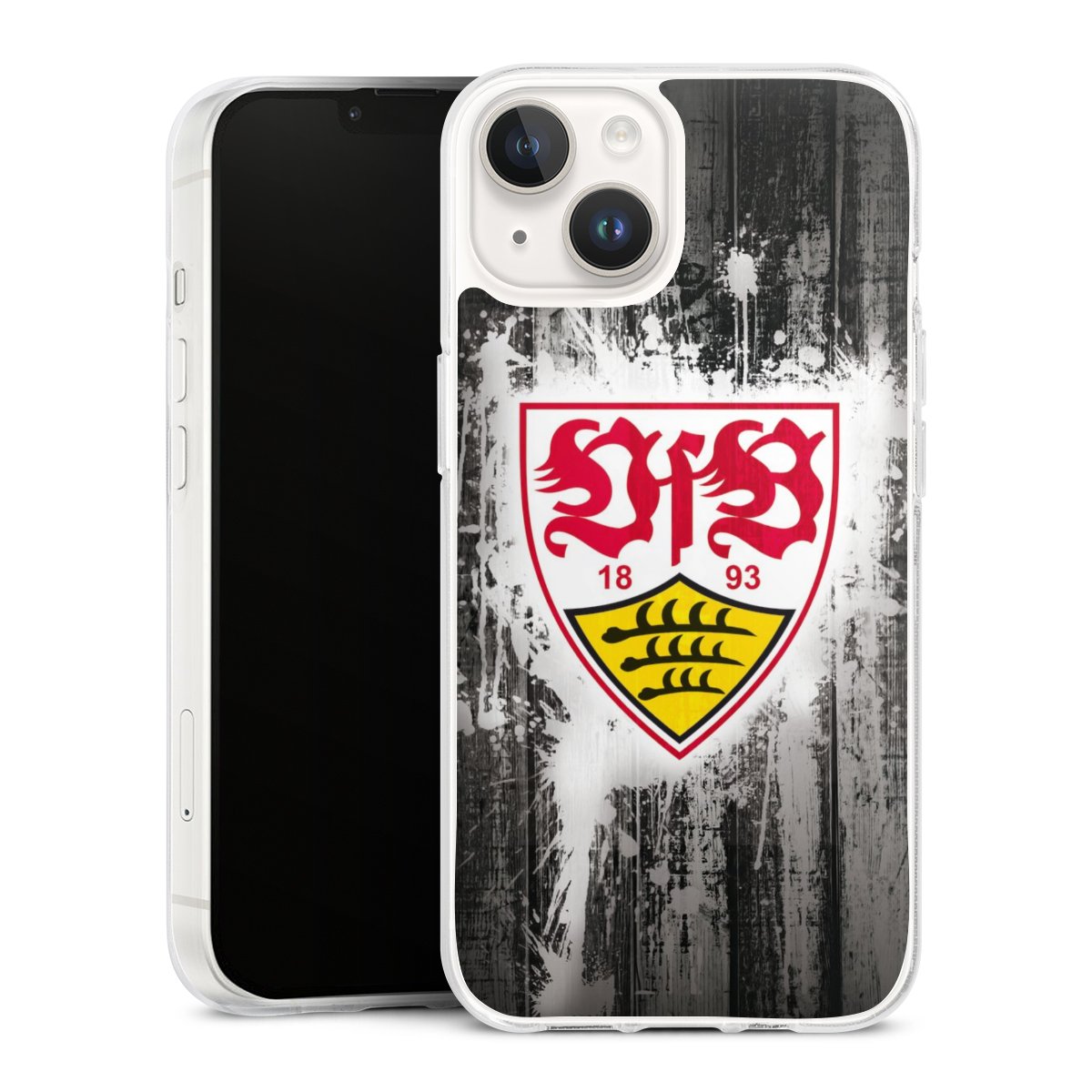 iPhone 14 Handy Silikon Hülle Case transparent Handyhülle Vfb Stuttgart Official Licensed Product Silikon Case