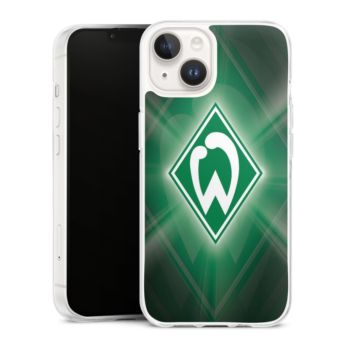 iPhone 14 Handy Silikon Hülle Case transparent Handyhülle Sv Werder Bremen Official Licensed Product Coat Of Arms Silikon Case